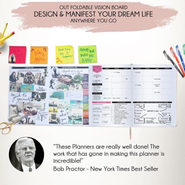 Law of Attraction Planner 2025 - Weekly and Monthly Planner, 12 Month Journey to Increase Productivity & Enhance Organization | Life Organizer, Gratitude Journal, Hourly Planner, To Do List | 2025 Planner - Vision Board, Gift Box & Planner Stickers - Image 7