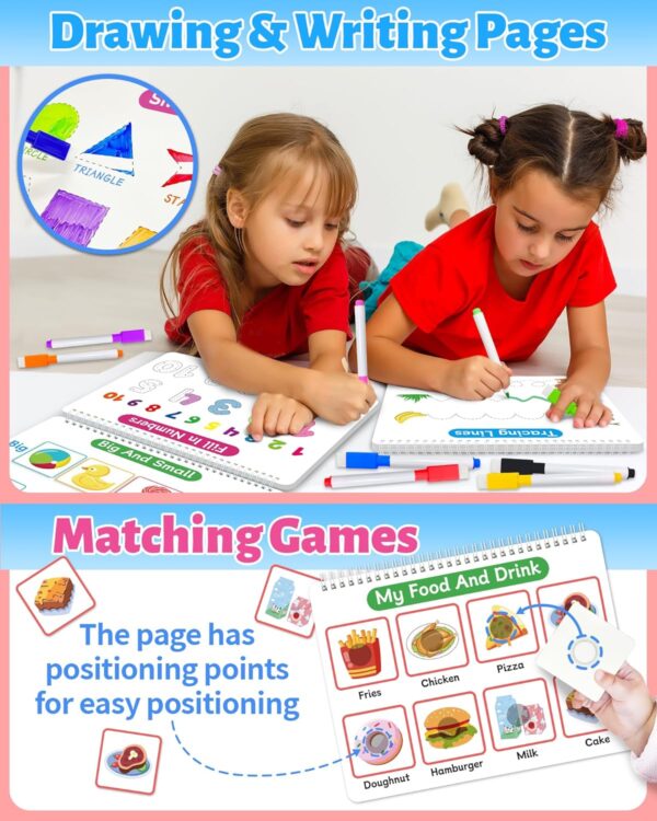 Benresive Montessori Busy Book for Toddlers 2-4, Preschool Toddler Learning Activities, Toddler Sticker Books for 2 3 4 Year Olds Boys Girls, Autism Sensory Toddler Toys for 2 3 4 Year Old - Image 4