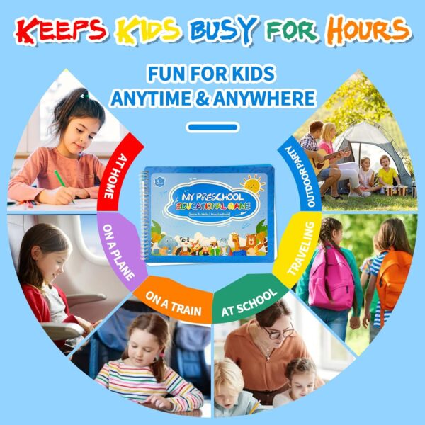 Preschool Learning Activities-Handwriting Practice for Kids|Montessori Busy Book|Toddler Activity Book|Autism Learning Materials|Educational Workbook|ABC Learning Toys for Kids Ages 3-5（11.61 x 8.27″） - Image 9