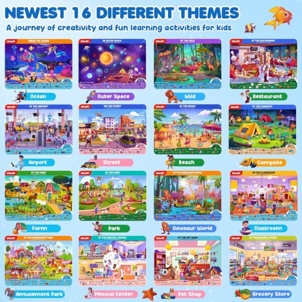 Preschool Learning Activities Search and Find Books, Travel Game for Road Trip Car Airplane, Busy Book Activity Books Birthday Gifts for Kids Ages 3-8 - Image 7