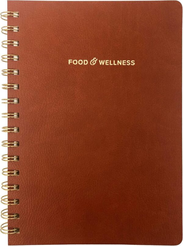 Kunitsa Co. Food and Exercise Journal for Women - Track Meals, Nutrition, and Weight Loss, 90 Days, Walnut Brown, 8.5 x 6 Inches - Image 2