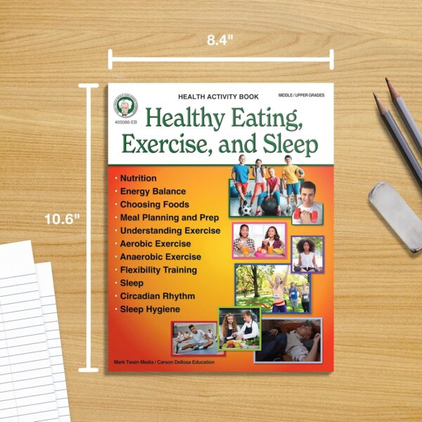 Mark Twain Healthy Eating, Exercise, and Sleep Mindfulness Workbook for Teens, Health and Fitness, Mental Health, Growth Mindset & Nutrition Book, Health and Wellness Workbooks for Teens and Pre-Teens - Image 7