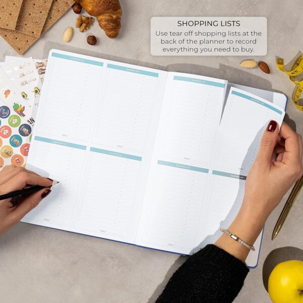 Clever Fox Meal Planner PRO – Weekly Meal Prep Journal with Grocery List & Weigh Loss Tracker – Diet, Fitness & Welness Log Book – Nutrition Diary Notebook – Lasts 12 Months, 7x10” (Mystic Blue) - Image 7